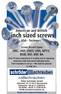 American and British inch sized screws