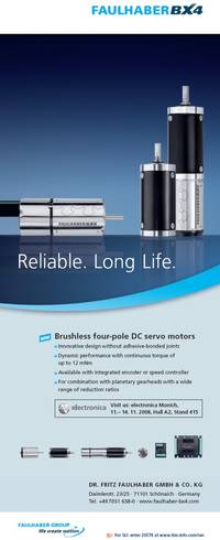 Brushless 4-pole DC servo motors