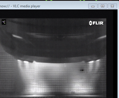 Thermal image of the BMW test rig
