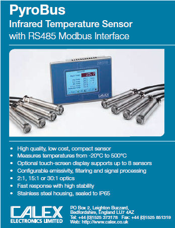 Temperature Sensor Pyra 2 PyroBus, infrared temperature sensor