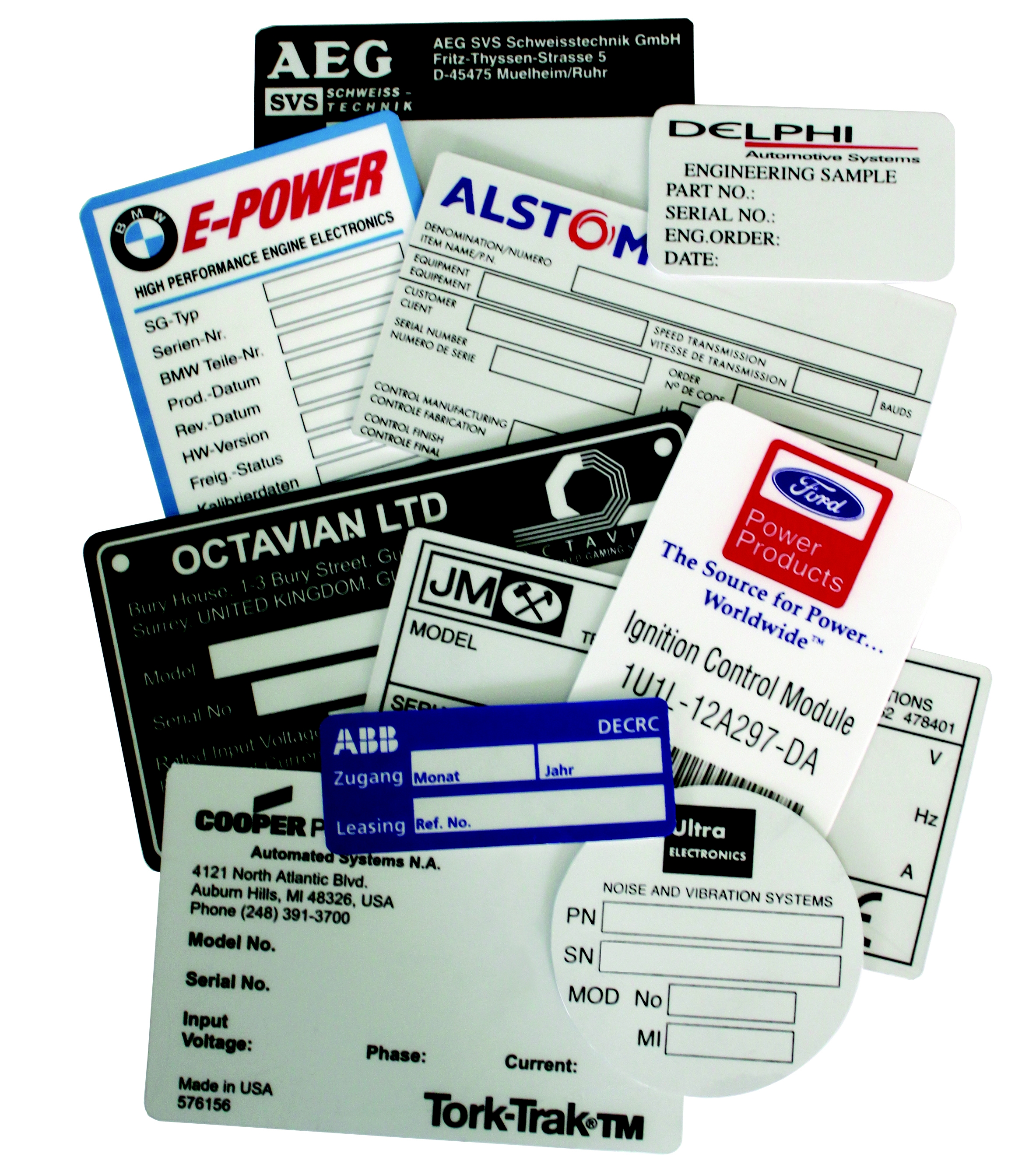 Rating Plate Labels