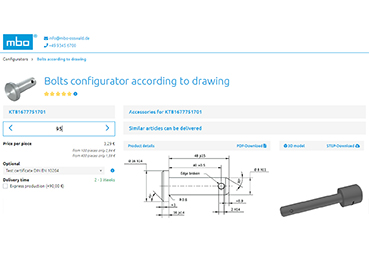 Bolts Configurator According to Drawing