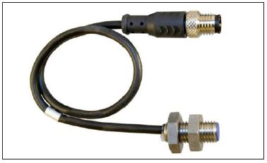 Custom-made “Pig Tail solution” with short inductive sensor. Can be connected to an ultra-flexible IO module with Canbus