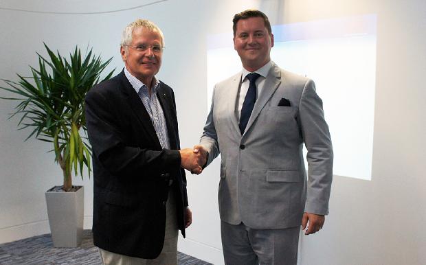 Karl Wisspeintner, MD of Micro-Epsilon Holding, and Chris Jones, MD of Micro-Epsilon UK Ltd (left to right)