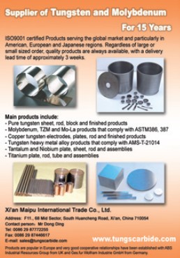 Supplier of Tungsten and Molybdenum