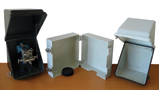 Cabinets and enclosures in fibre-glass