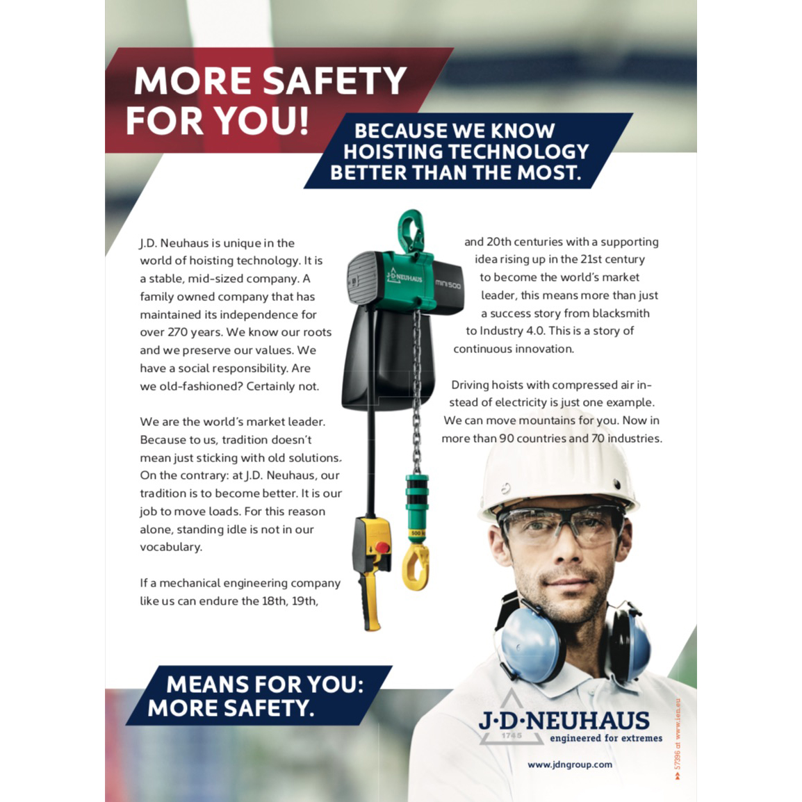 More Safety in Hoisting Technology