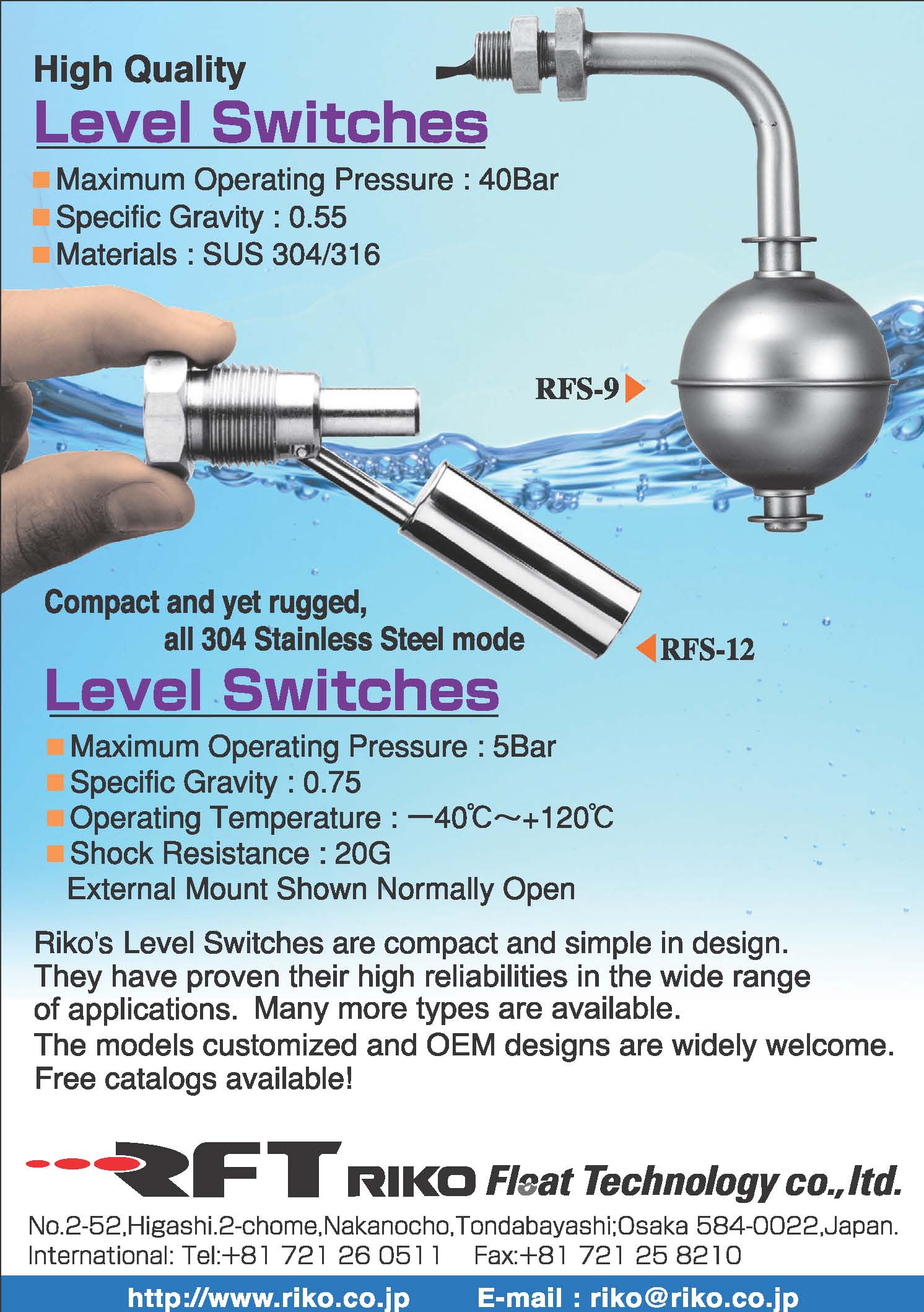 High Quality Level Switches
