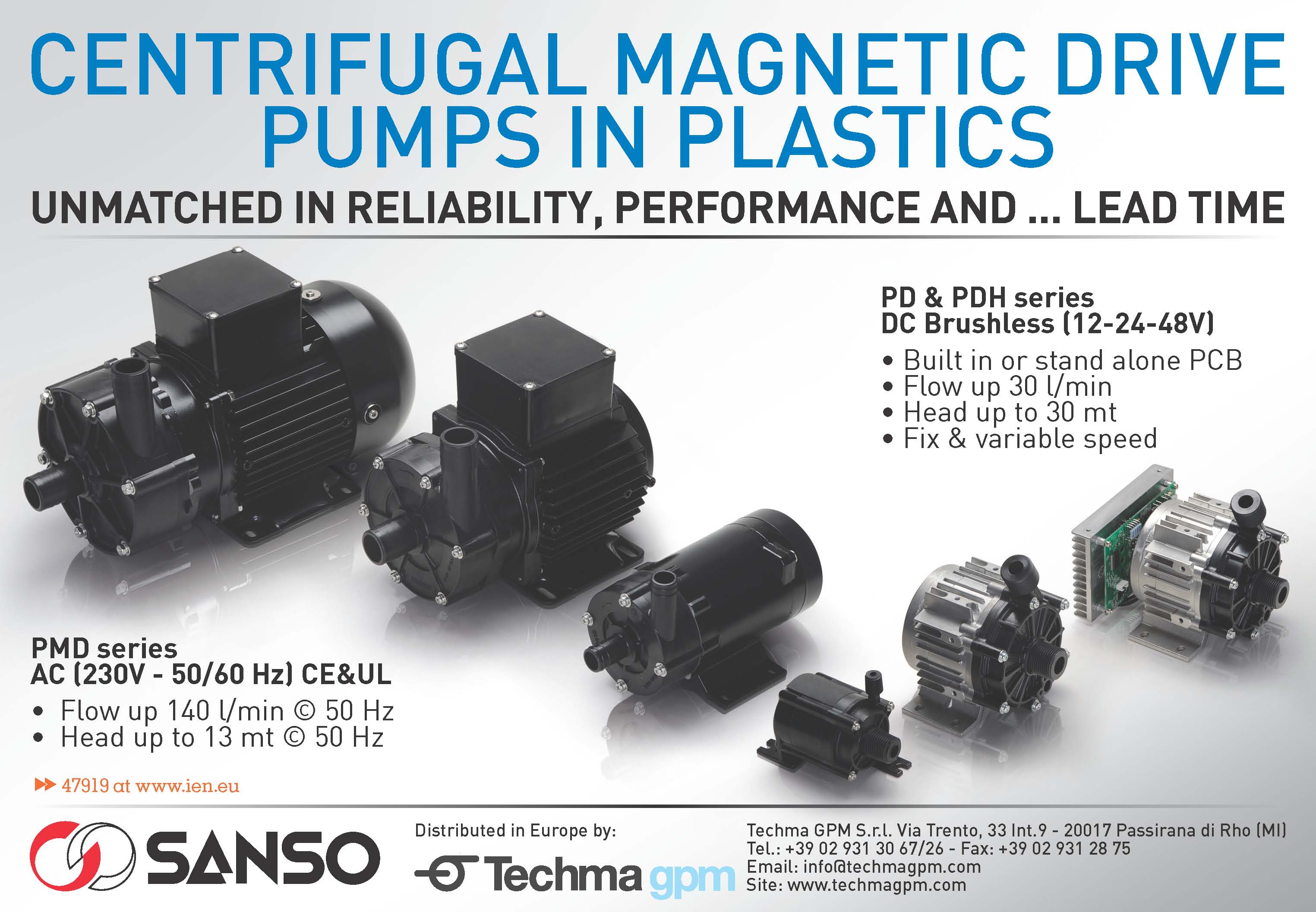 Centrifugal Drive Pumps PMD Series