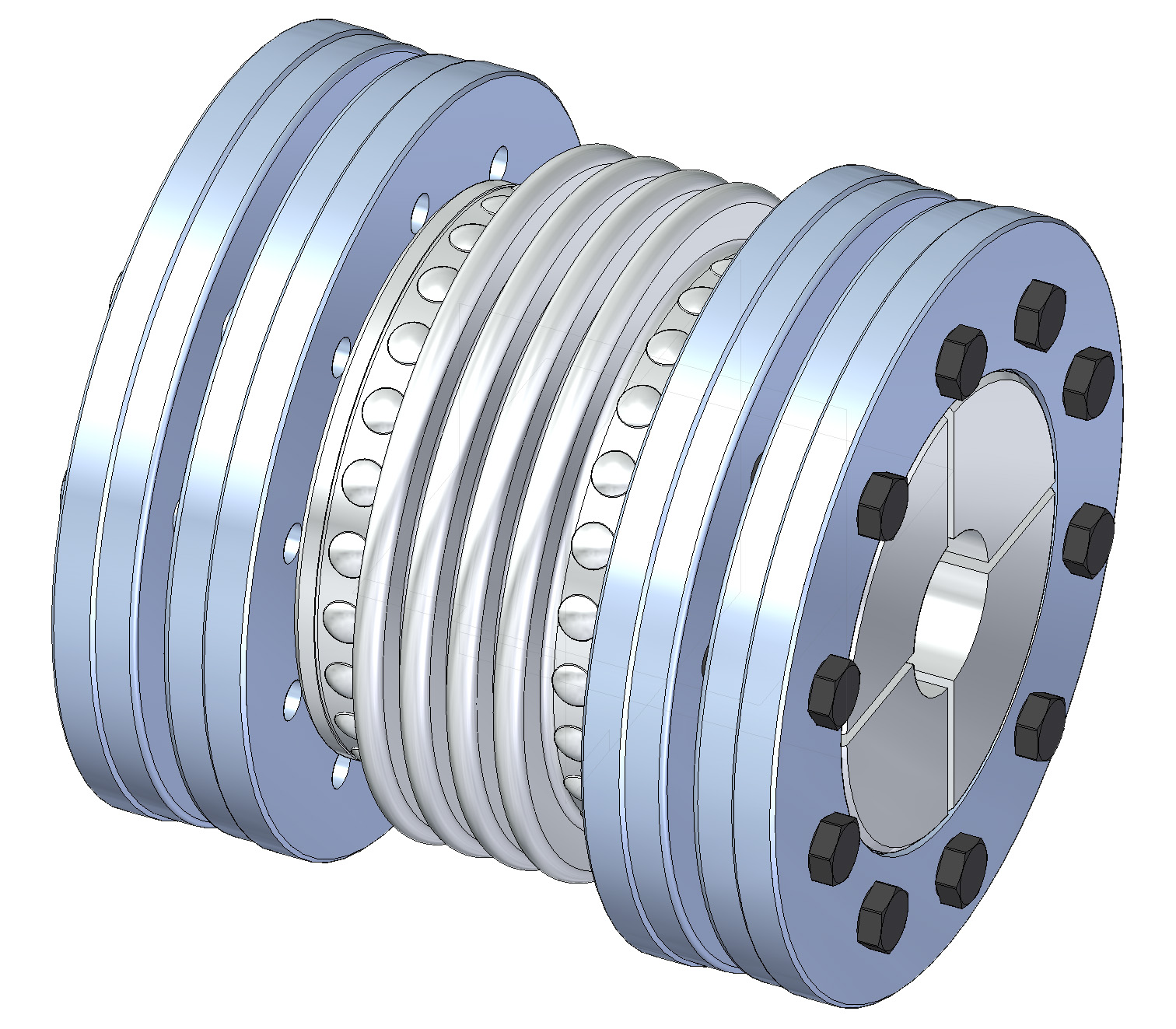 Metal Bellows Coupling EWH for High Torques